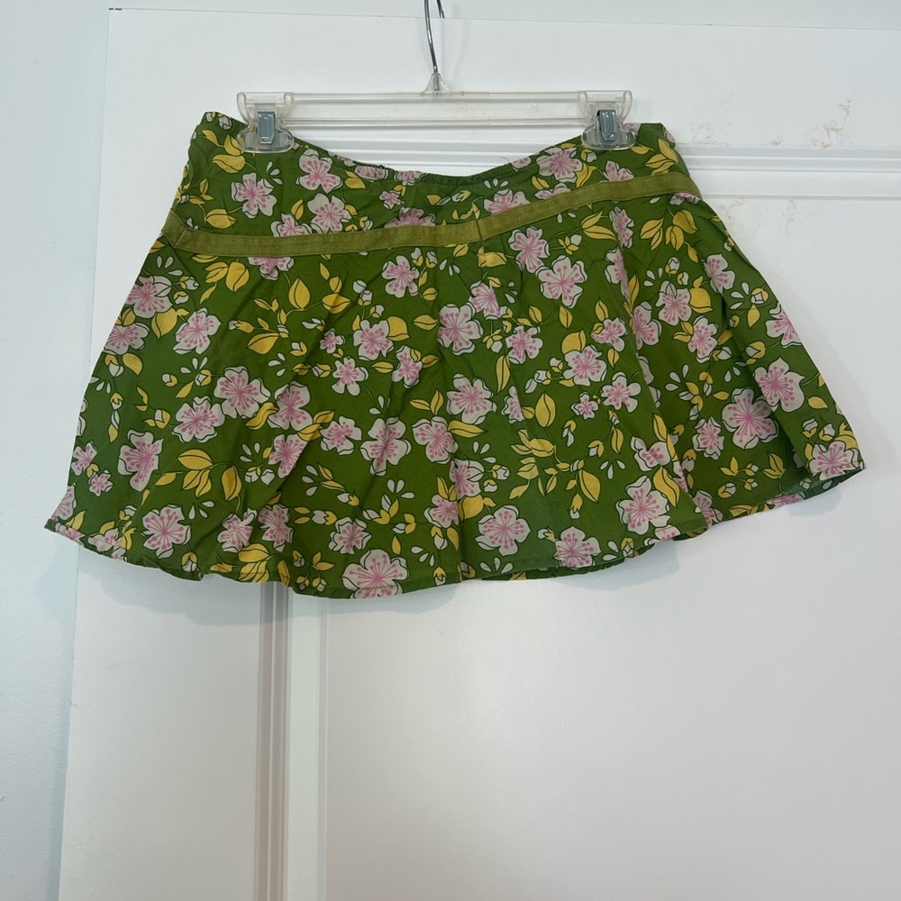 Floral Green Skirt